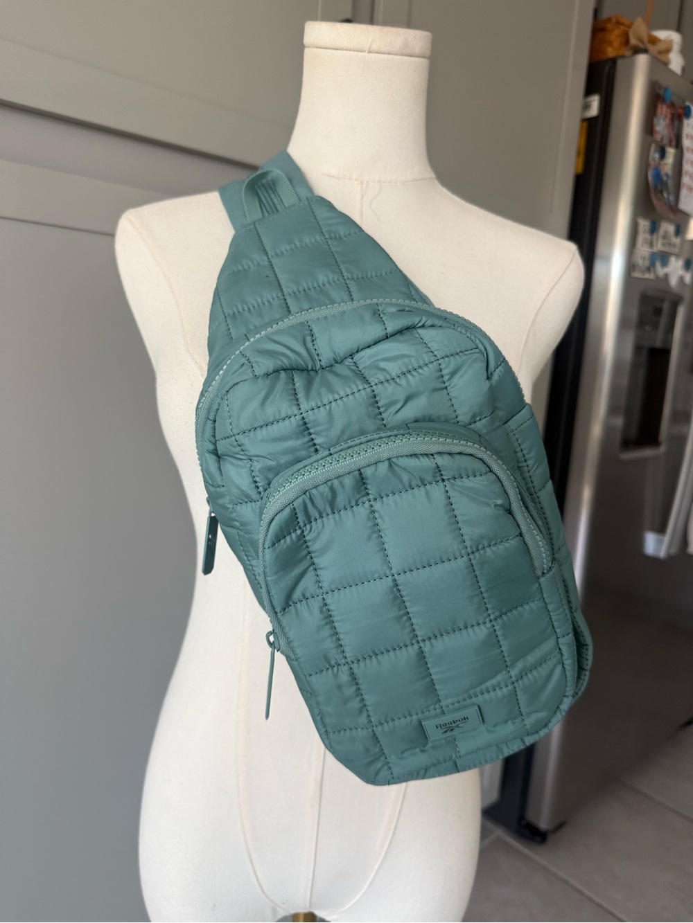 Reebok Quilted Sling Belt Bag - Teal